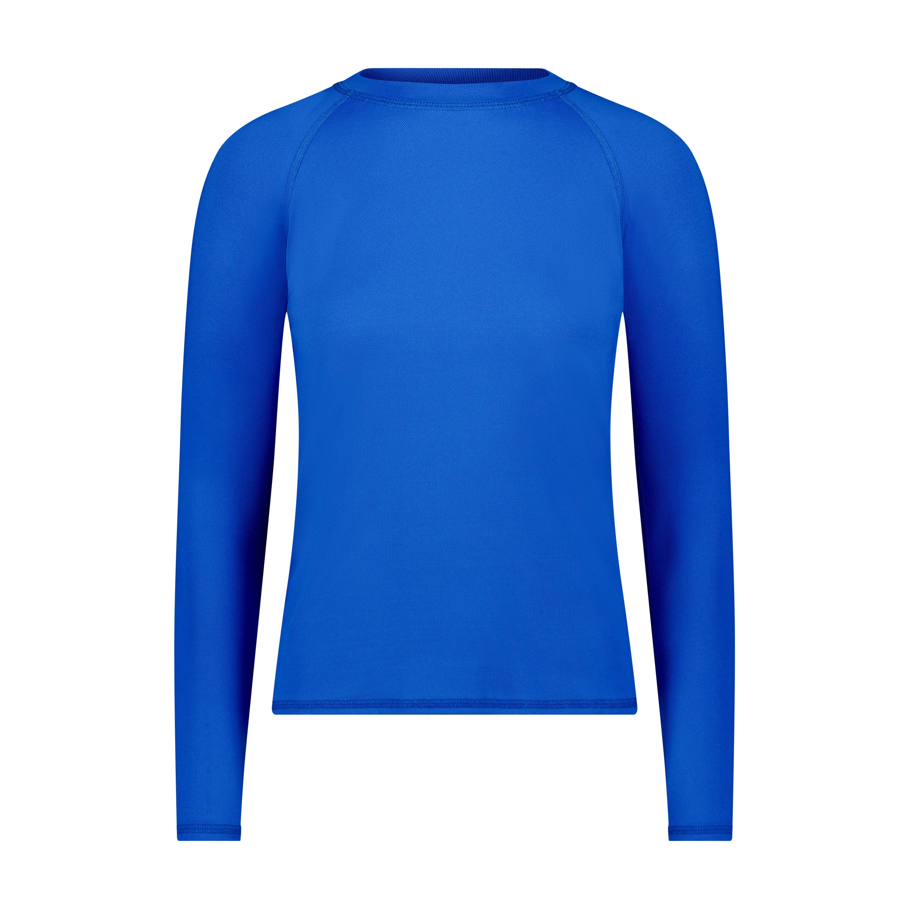 Flamingo Mesh Crew Neck Long-Sleeve Rash Guard - Blue