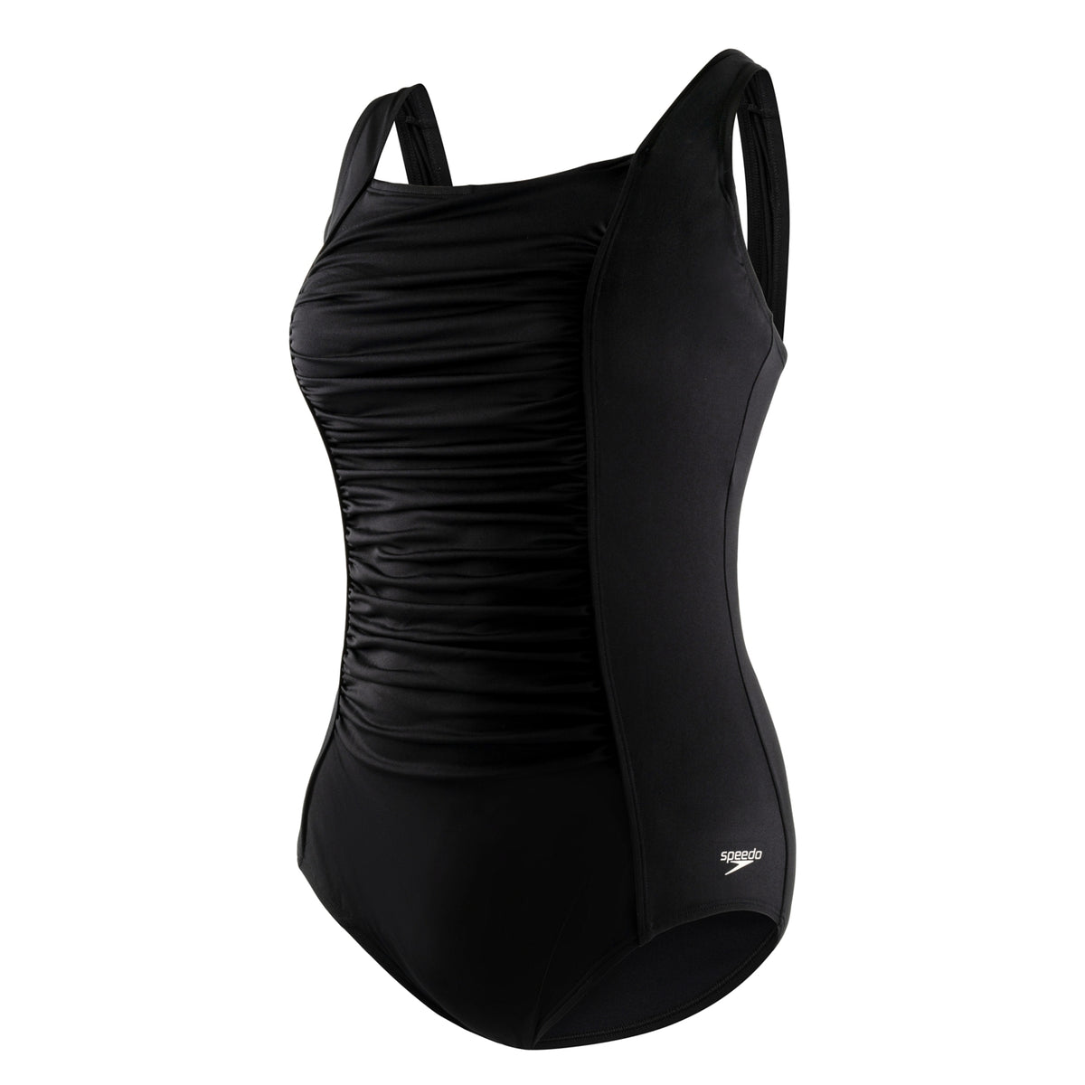 Speedo Shirred Tank One-Piece Swimsuit