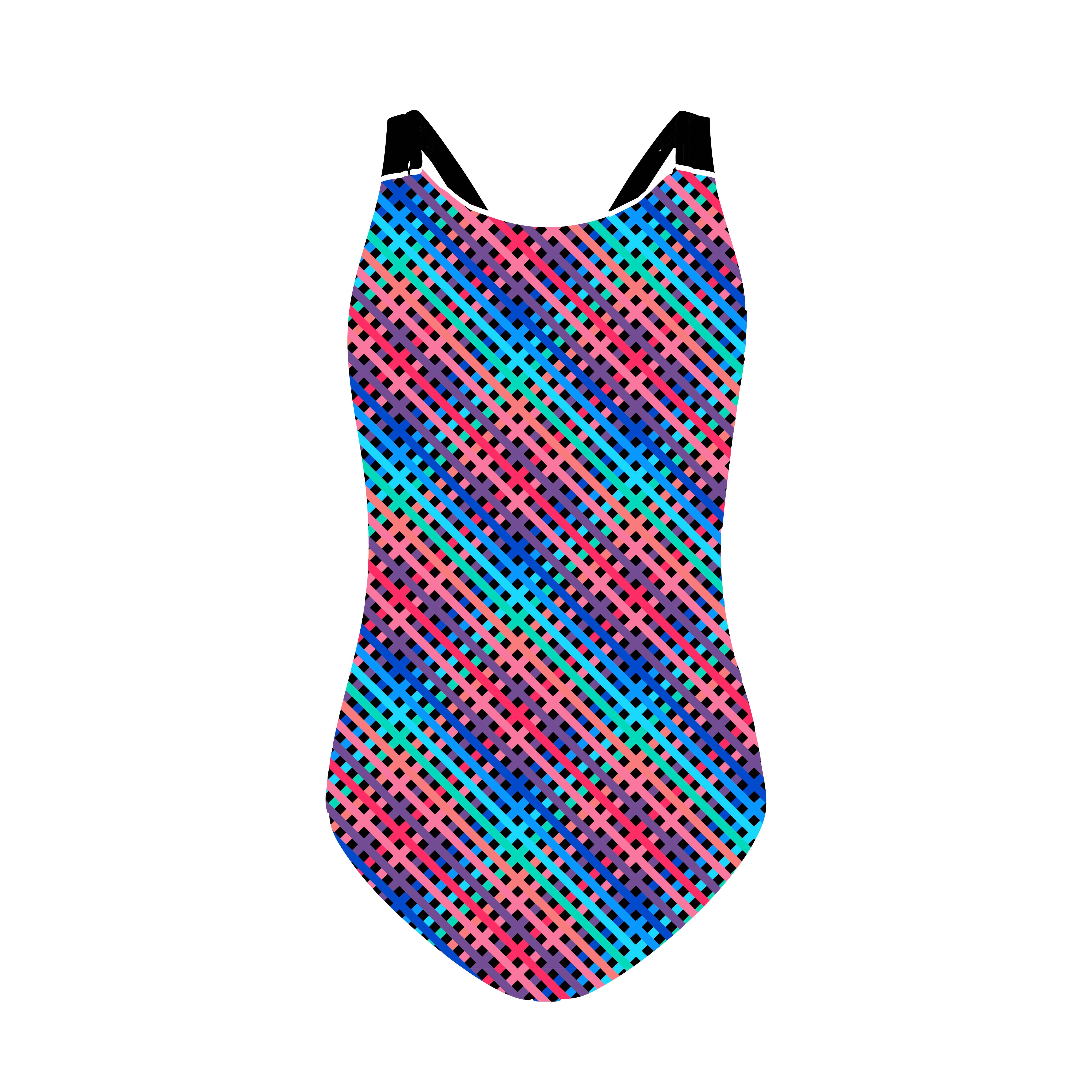 Flamingo Girls One Piece Bathing Suit Print