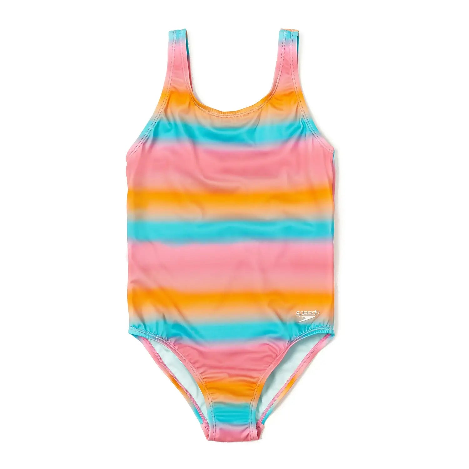 Speedo Girls' Print Elastic Back One Piece