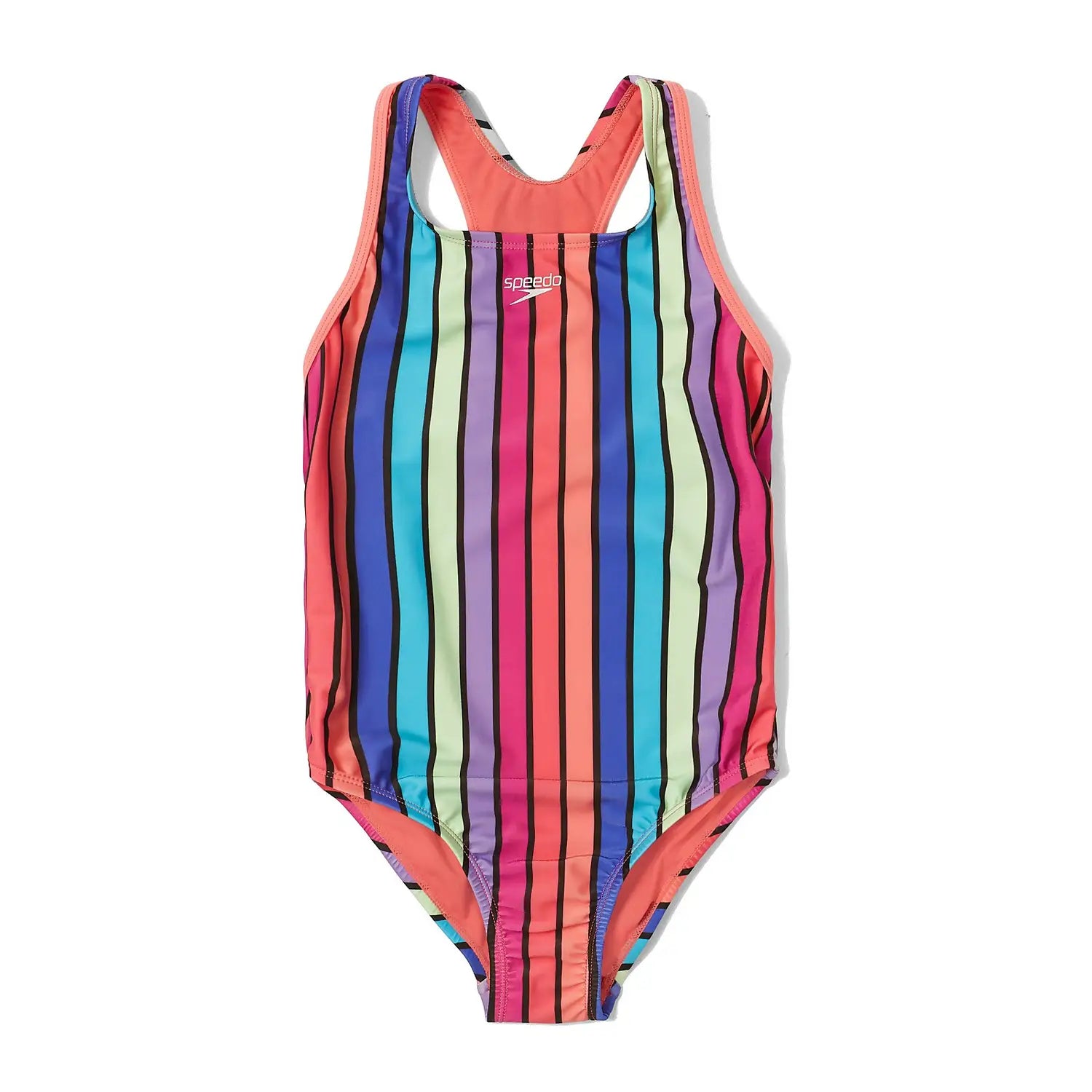 Speedo Girls' Print Racerback One Piece